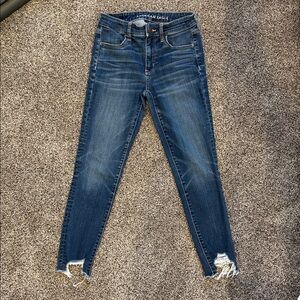 American Eagle Outfitters Dark Blue Stretch Jeans
